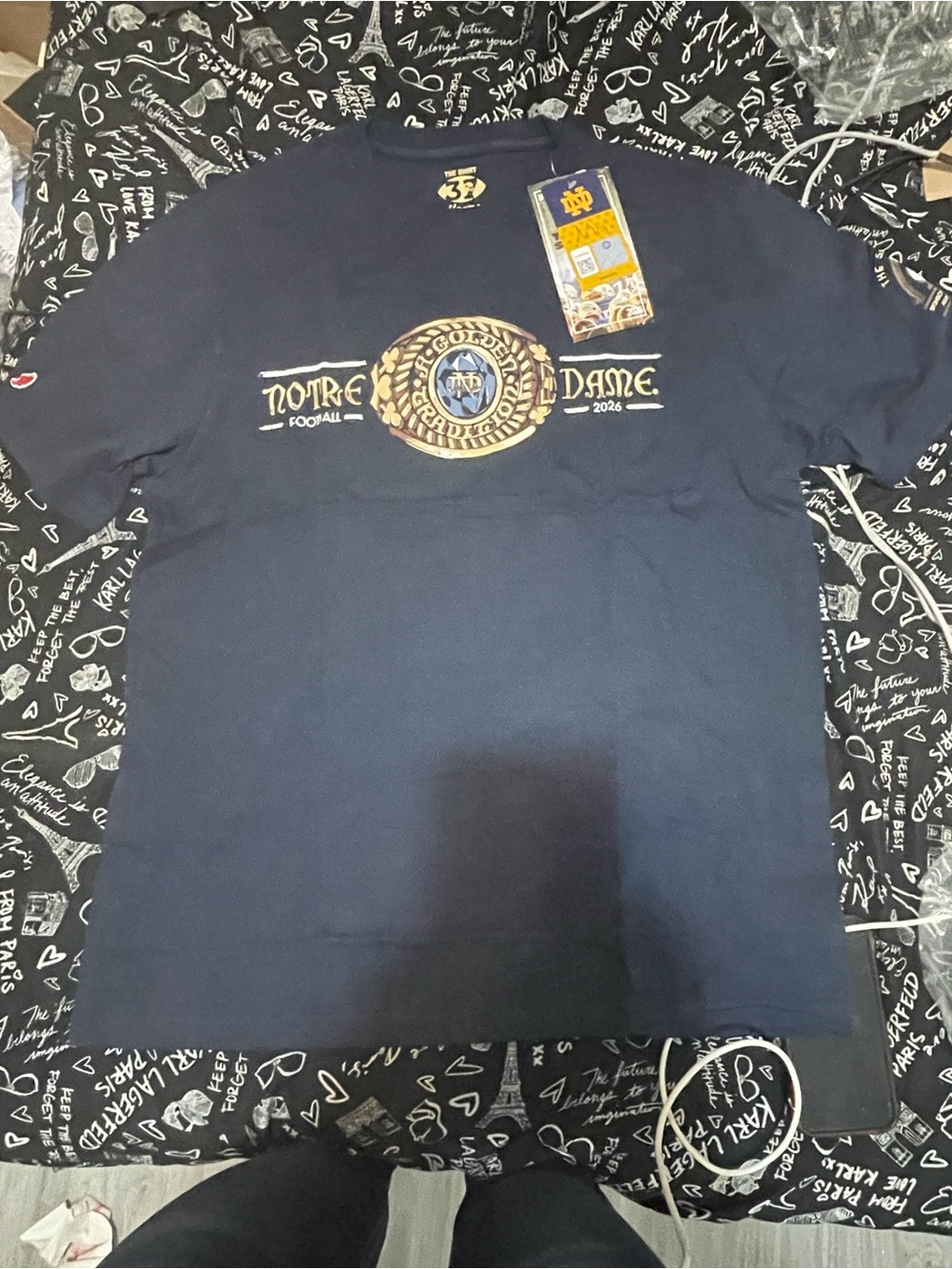 Navy Short Sleeve Graphic Tee